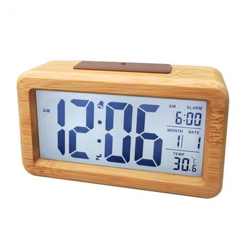 Radio-réveil pour chambre à coucher, grande horloge numérique LCD