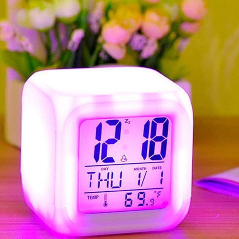 Réveil enfants numérique réveil pour enfants réveil pour filles garçons  horloge numérique ange veilleuse LED réveil avec lumière lampe de chevet  horloge 